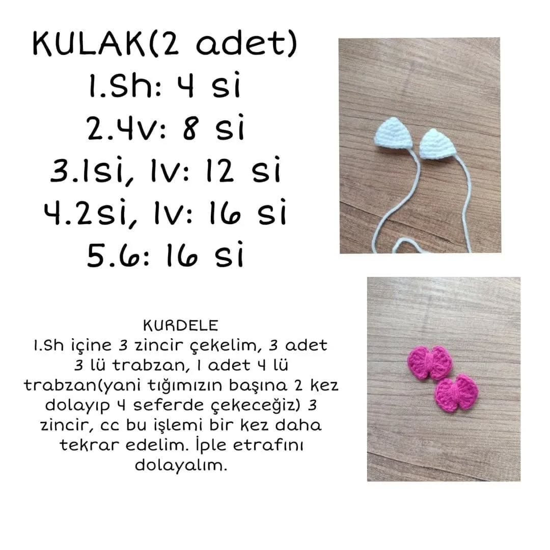 Ücretsiz Hello Kitty Saç Bandı Tığ İşi Tarifi