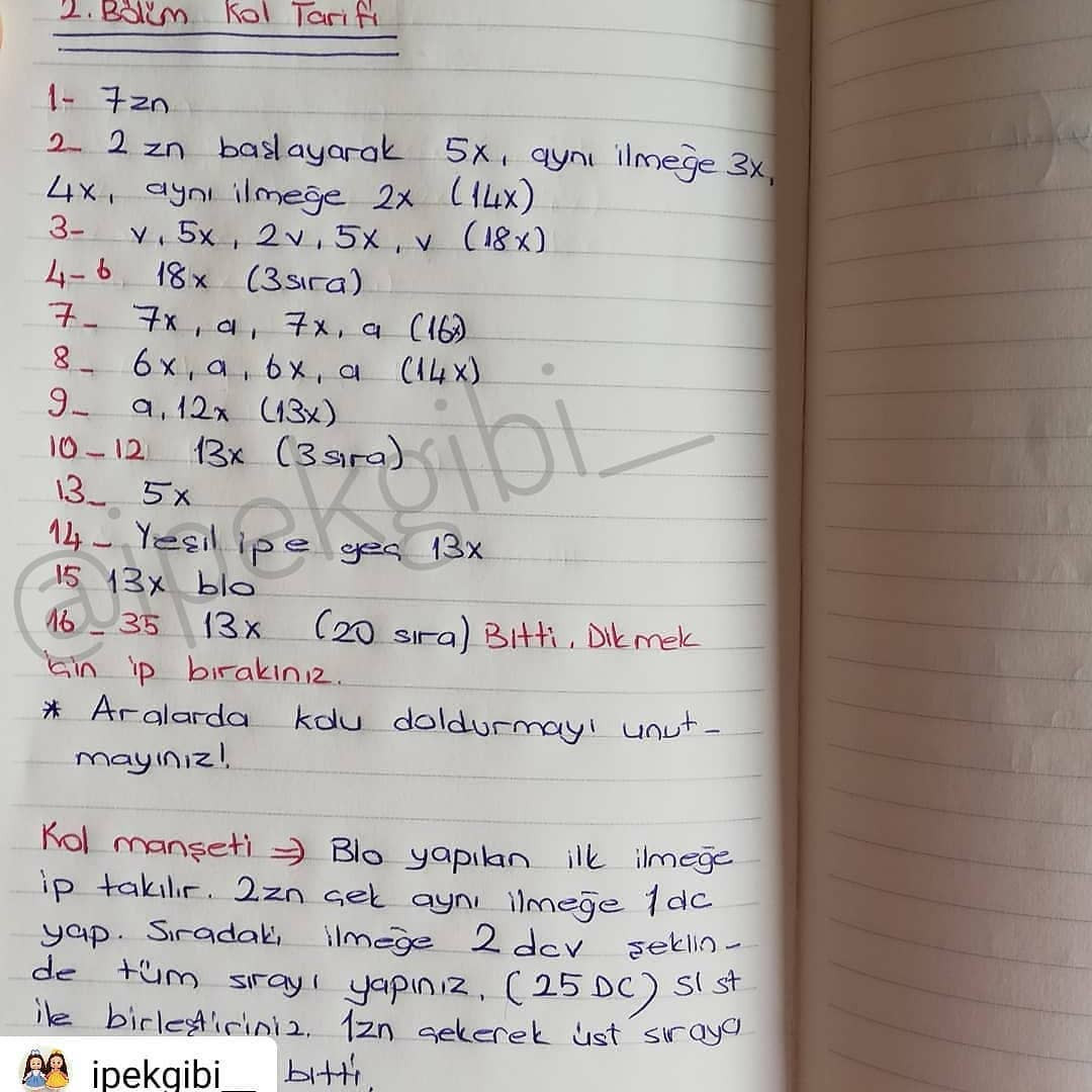 Ücretsiz İpek Bebek Ayak ve Bacak Örgü Tarifi