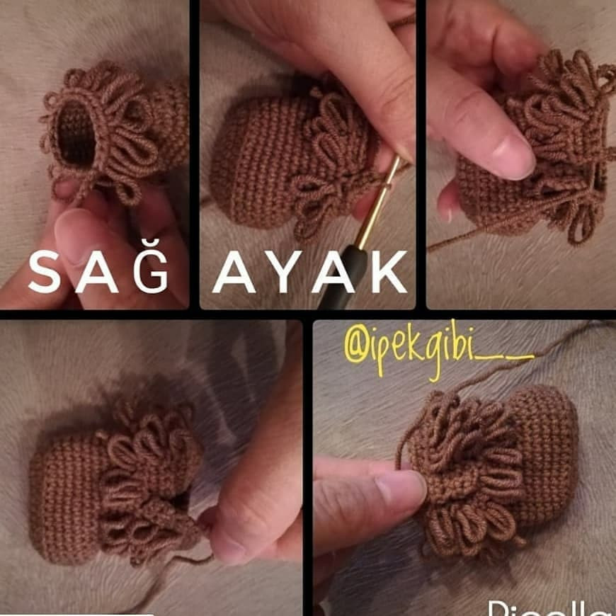 Ücretsiz İpek Bebek Ayak ve Bacak Örgü Tarifi