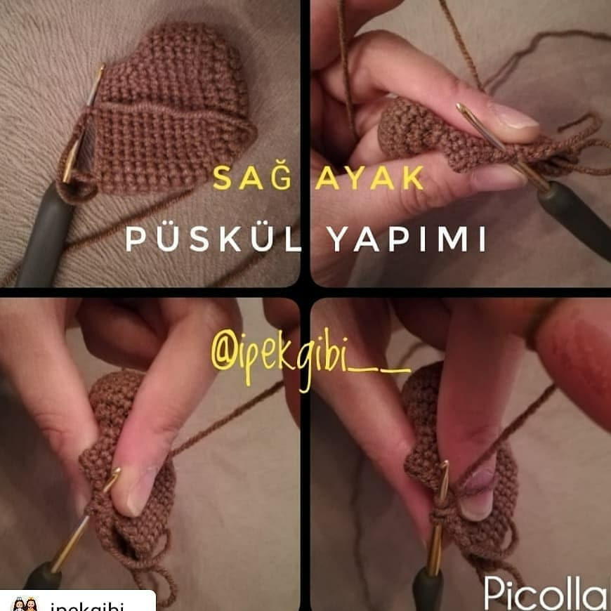 Ücretsiz İpek Bebek Ayak ve Bacak Örgü Tarifi
