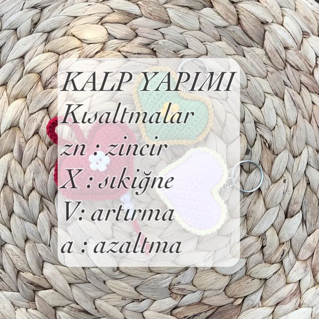 Ücretsiz Kalp Anahtarlık Örgü Tarifi