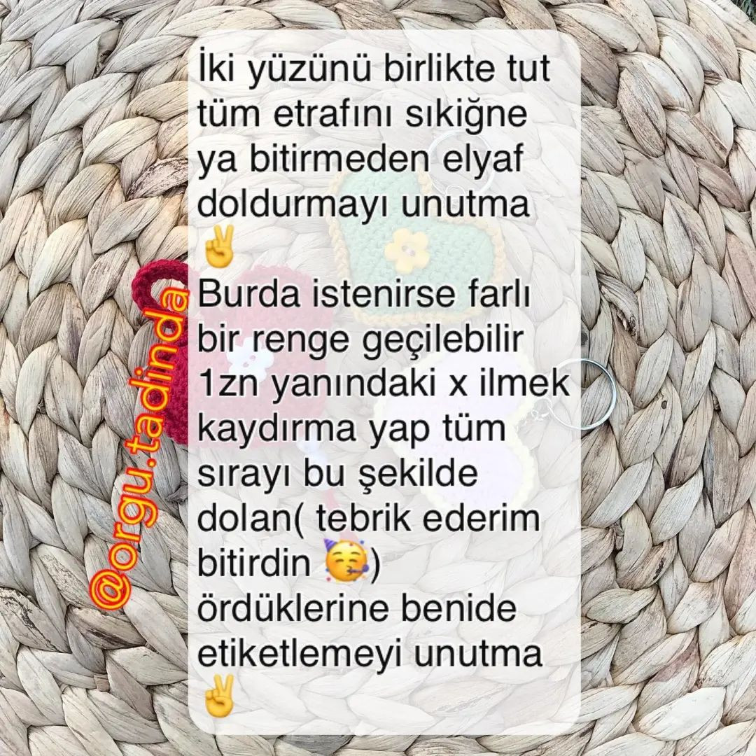 Ücretsiz Kalp Anahtarlık Örgü Tarifi