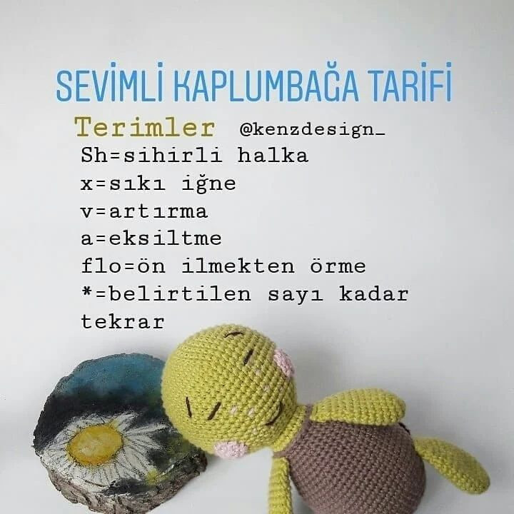 ÜCRETSİZ Kaplumbağa Amigurumi Şeması Etiket yaptığınız için teşekkür ederim ❣️