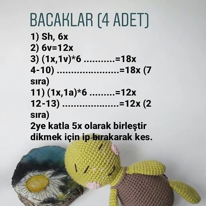 ÜCRETSİZ Kaplumbağa Amigurumi Şeması Etiket yaptığınız için teşekkür ederim ❣️