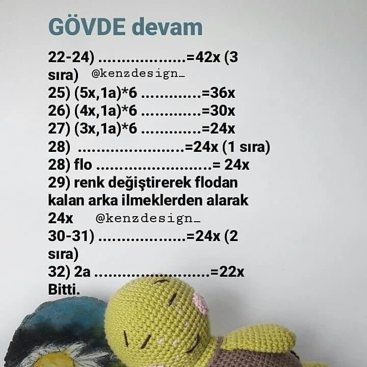 ÜCRETSİZ Kaplumbağa Amigurumi Şeması Etiket yaptığınız için teşekkür ederim ❣️
