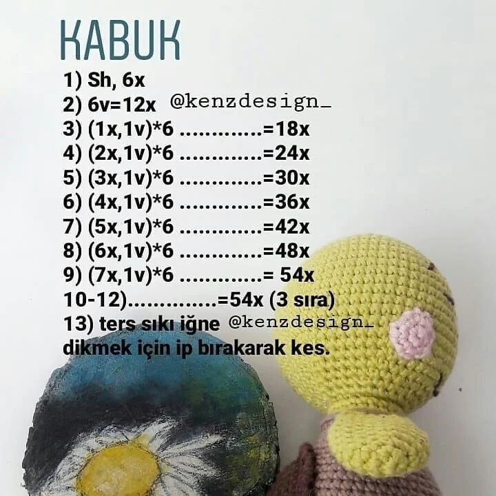ÜCRETSİZ Kaplumbağa Amigurumi Şeması Etiket yaptığınız için teşekkür ederim ❣️