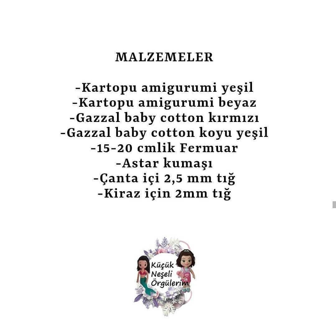 Ücretsiz Kirazlı Çanta Örgü Şeması