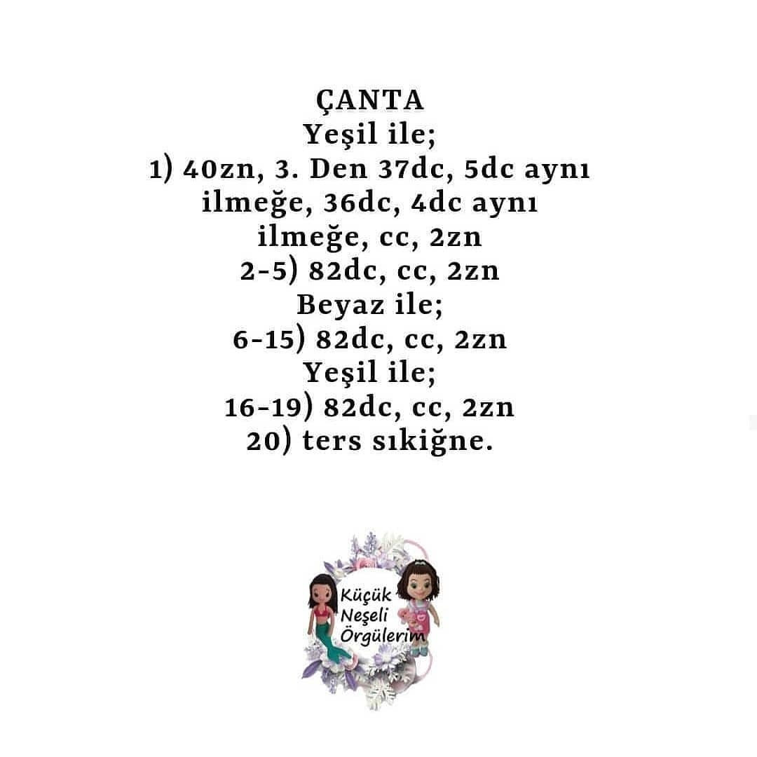 Ücretsiz Kirazlı Çanta Örgü Şeması