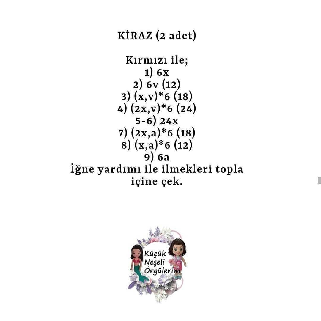 Ücretsiz Kirazlı Çanta Örgü Şeması