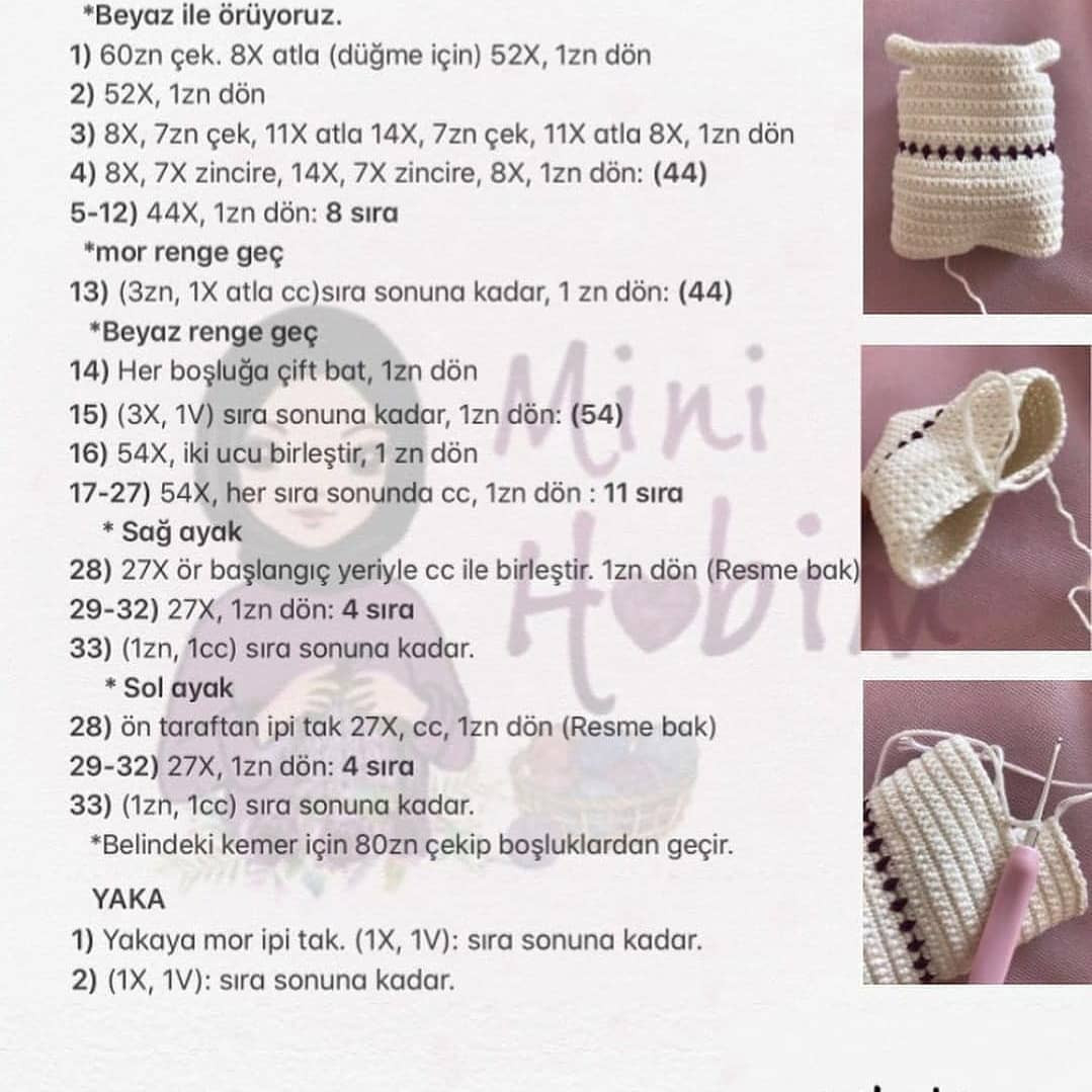 Ücretsiz Kumsal Bebek Örgü Şeması: Baş ve Kollar