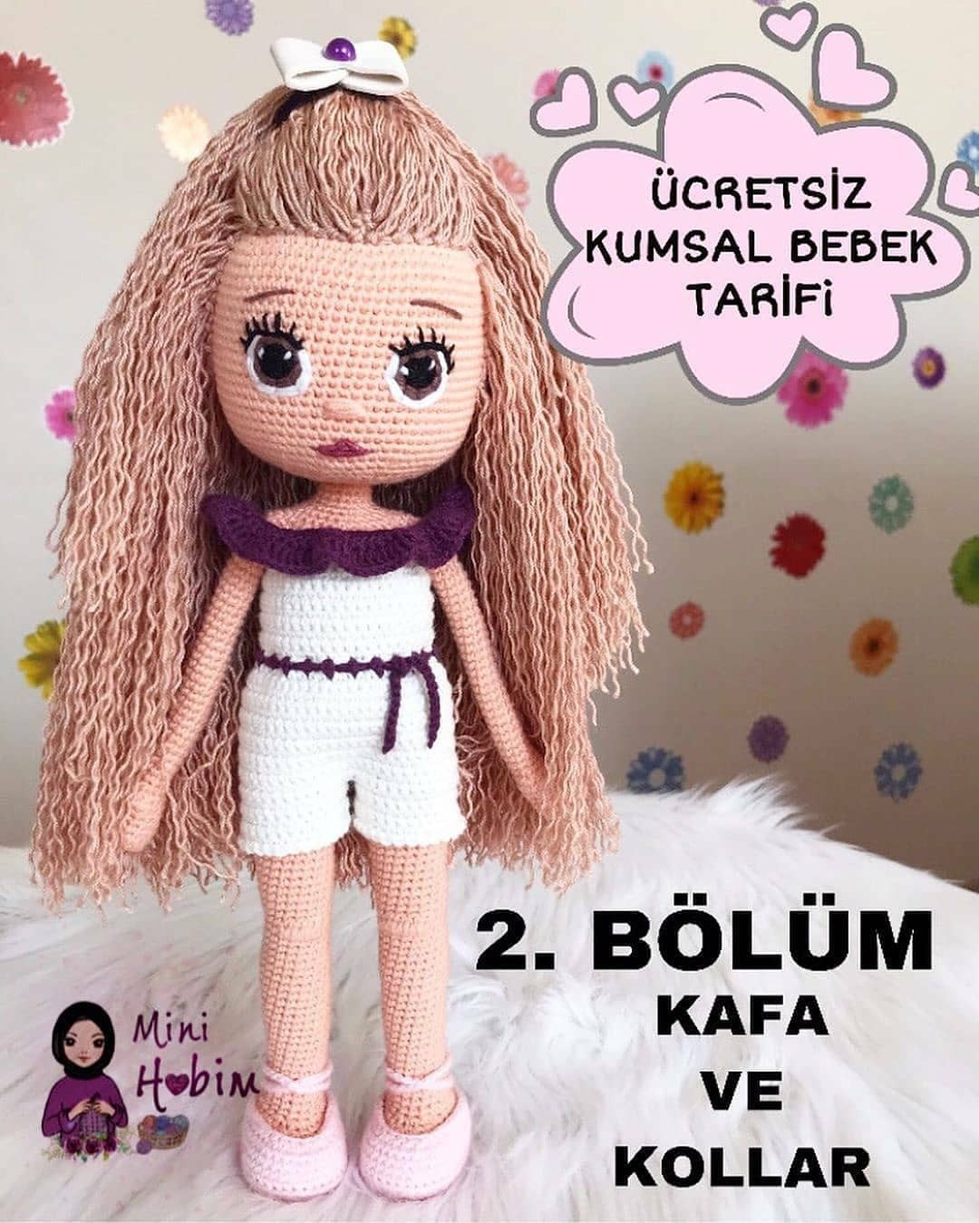 Ücretsiz Kumsal Bebek Örgü Şeması: Baş ve Kollar