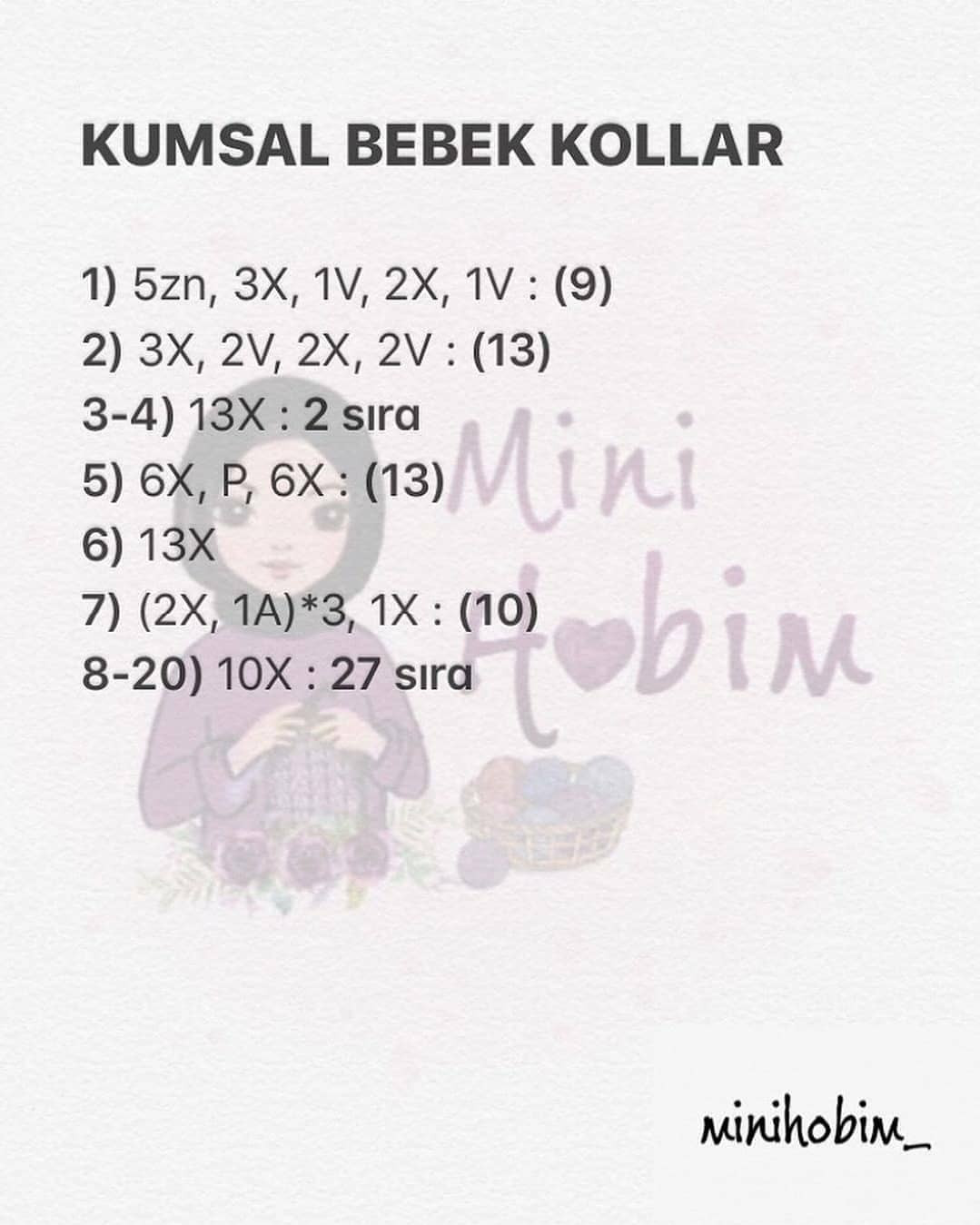 Ücretsiz Kumsal Bebek Örgü Şeması: Baş ve Kollar