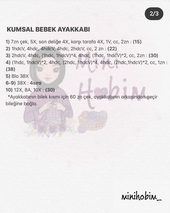 Ücretsiz Kumsal Bebek Örgü Şeması: Baş ve Kollar