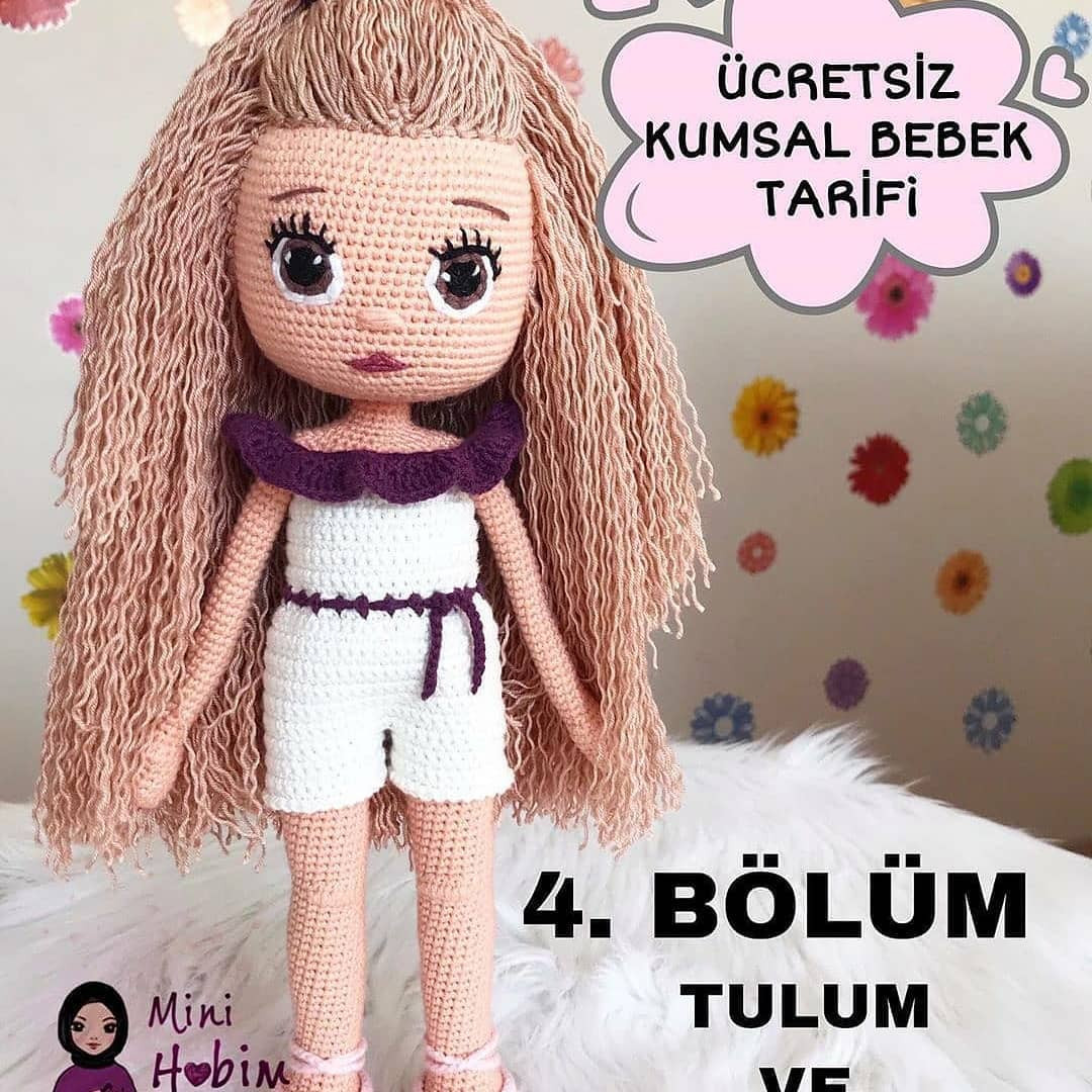 Ücretsiz Kumsal Bebek Örgü Şeması: Baş ve Kollar