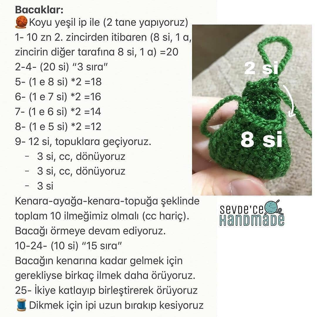 Ücretsiz Kurbağa Amigurumi Şeması