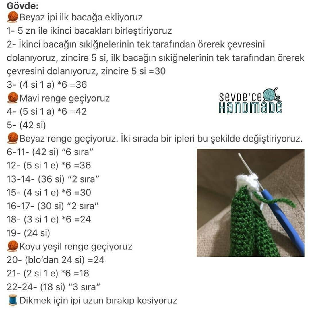 Ücretsiz Kurbağa Amigurumi Şeması