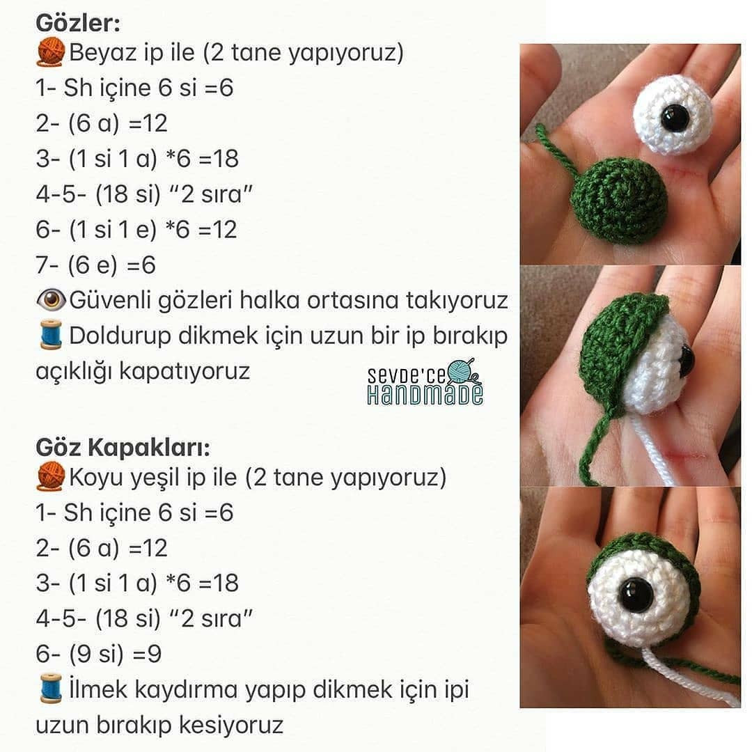 Ücretsiz Kurbağa Amigurumi Şeması
