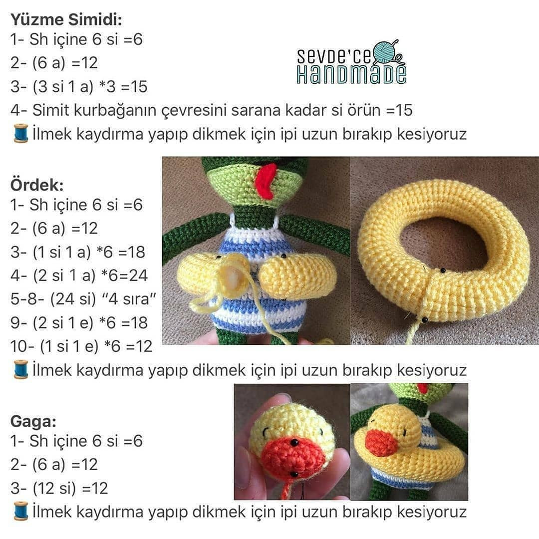 Ücretsiz Kurbağa Amigurumi Şeması