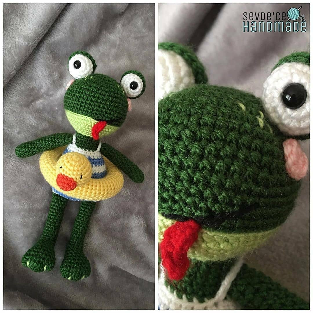 Ücretsiz Kurbağa Amigurumi Şeması