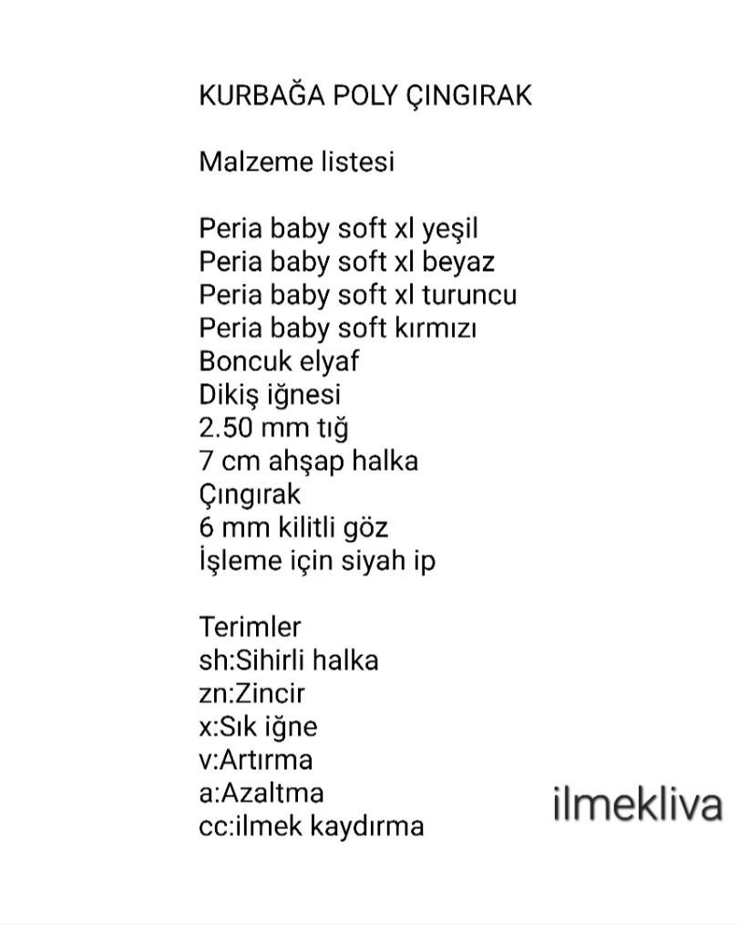 Ücretsiz Kurbağa Çıngırak Örgü Şeması