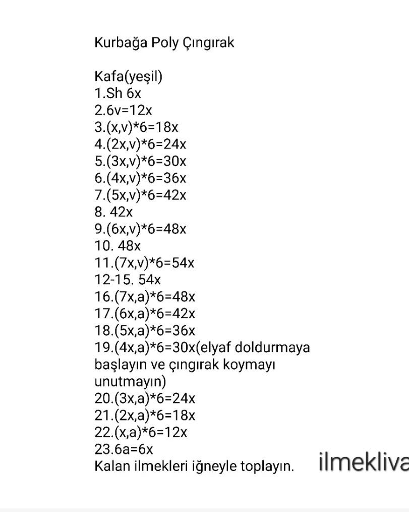 Ücretsiz Kurbağa Çıngırak Örgü Şeması