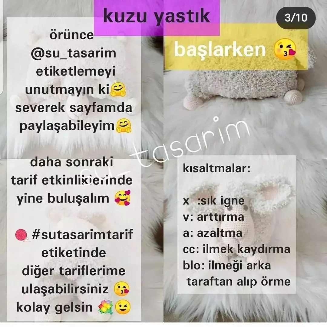 ÜCRETSİZ KUZU YASTIK ÖRNEĞİ