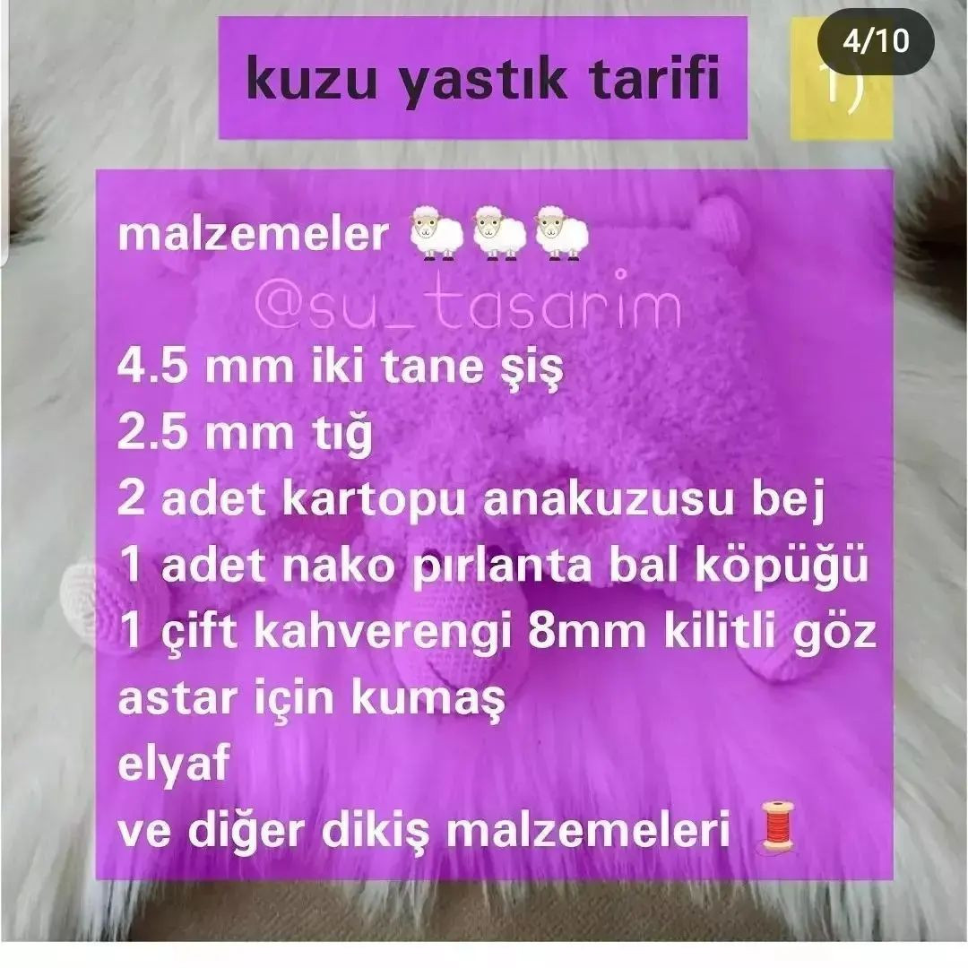 ÜCRETSİZ KUZU YASTIK ÖRNEĞİ