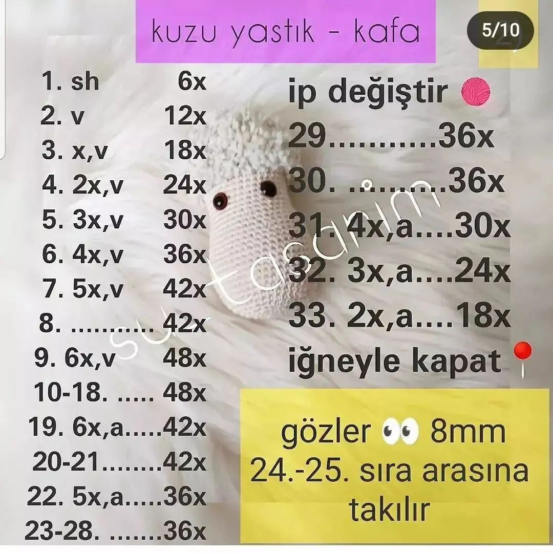 ÜCRETSİZ KUZU YASTIK ÖRNEĞİ