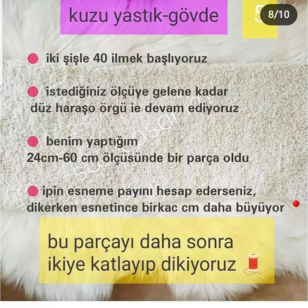 ÜCRETSİZ KUZU YASTIK ÖRNEĞİ