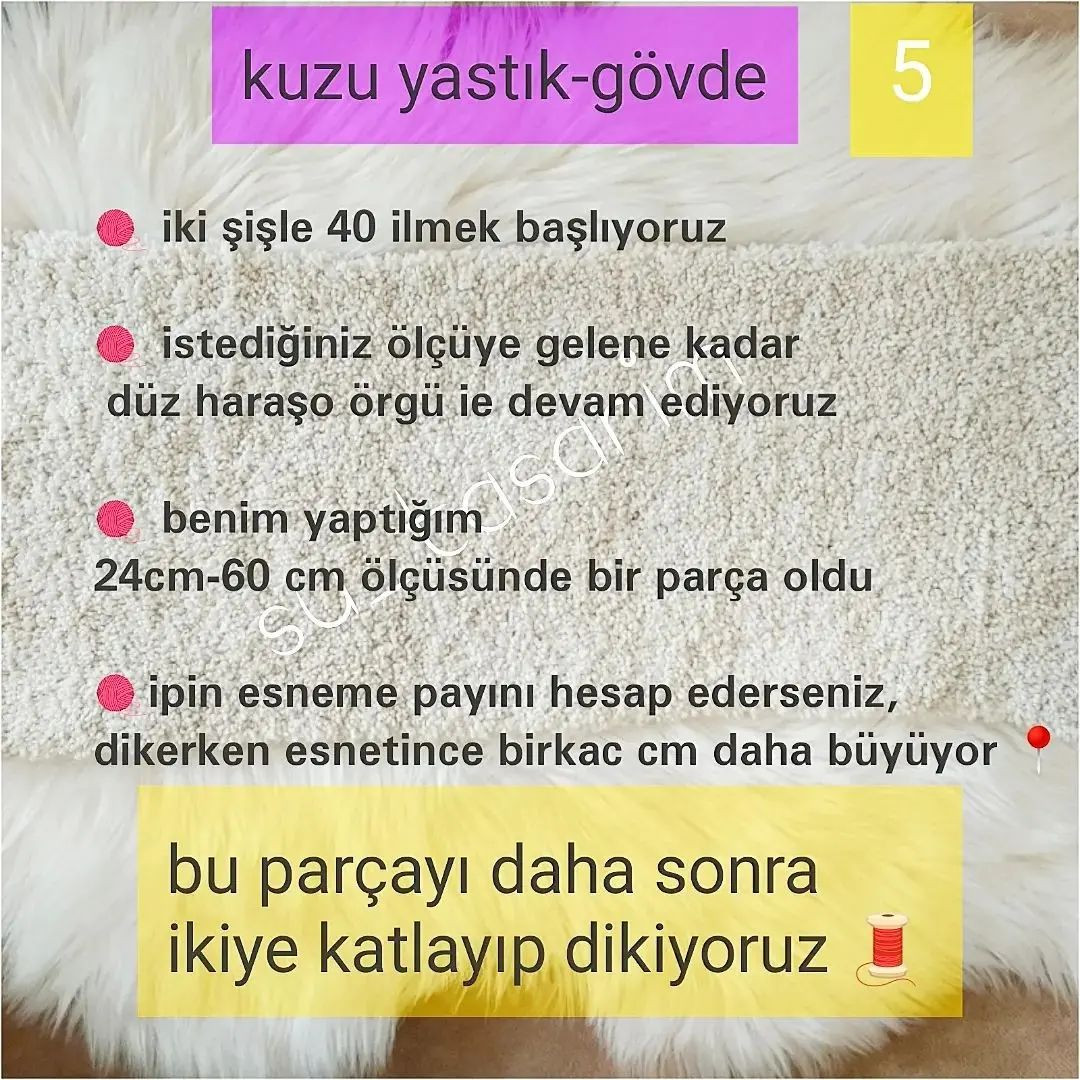 Ücretsiz Kuzu Yastık Şeması