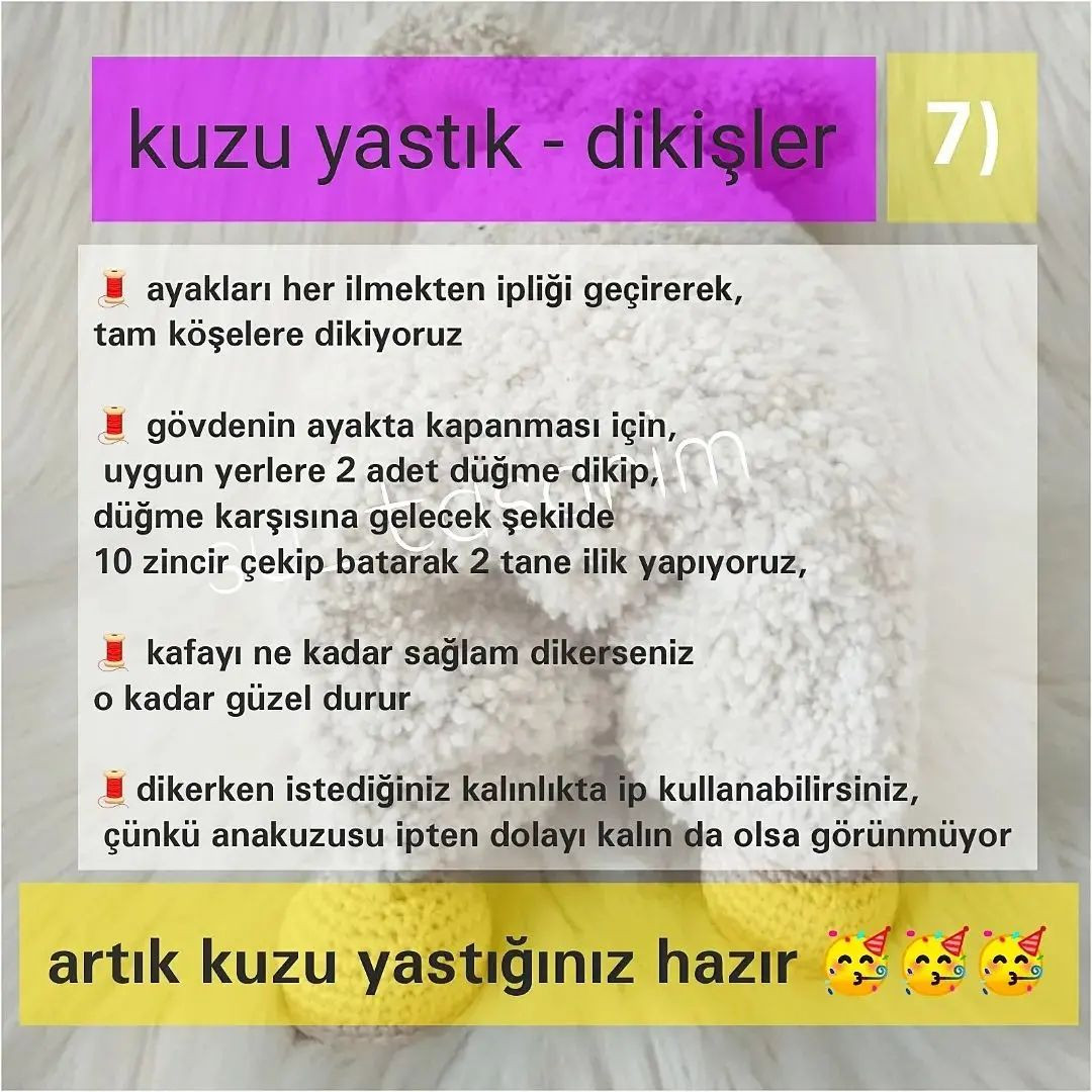 Ücretsiz Kuzu Yastık Şeması