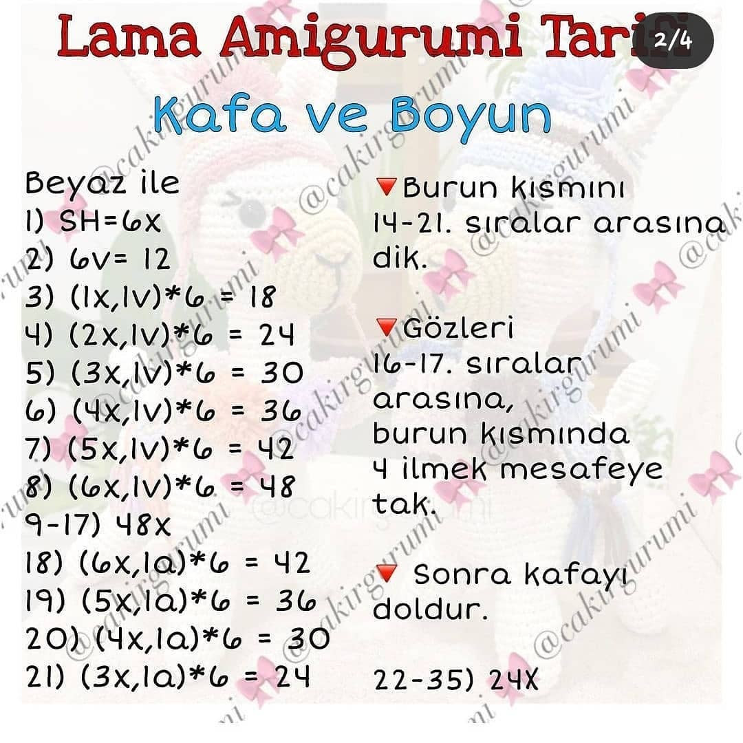 Ücretsiz LAMA Amigurumi Yapımı