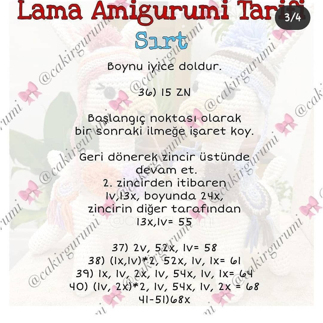 Ücretsiz LAMA Amigurumi Yapımı