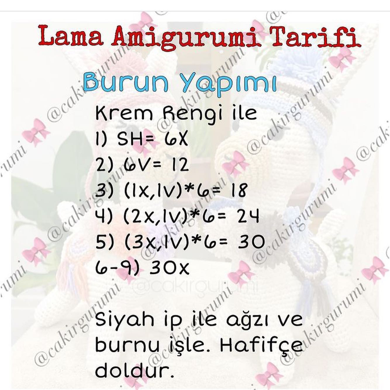 Ücretsiz LAMA Amigurumi Yapımı
