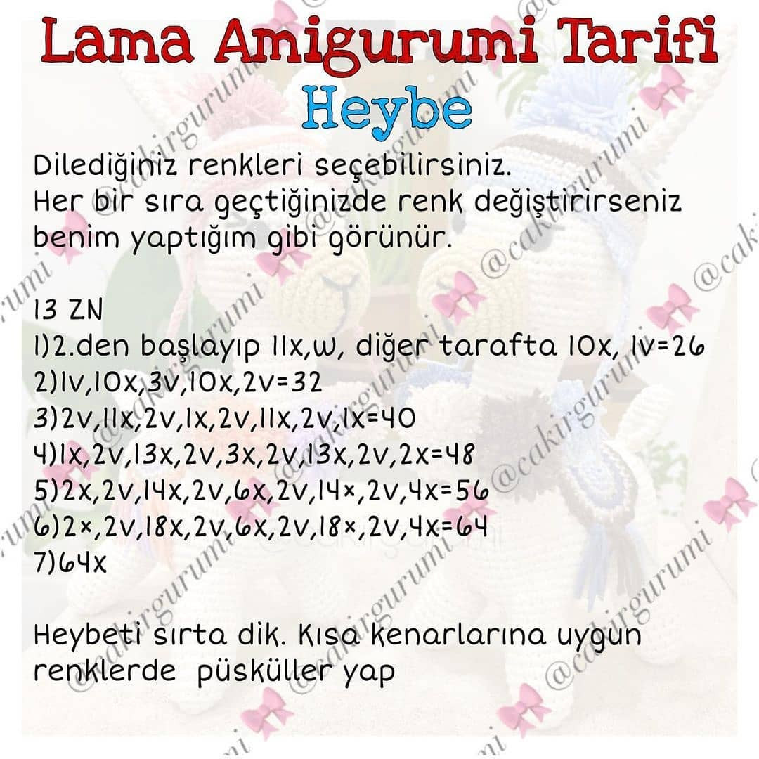 Ücretsiz LAMA Amigurumi Yapımı