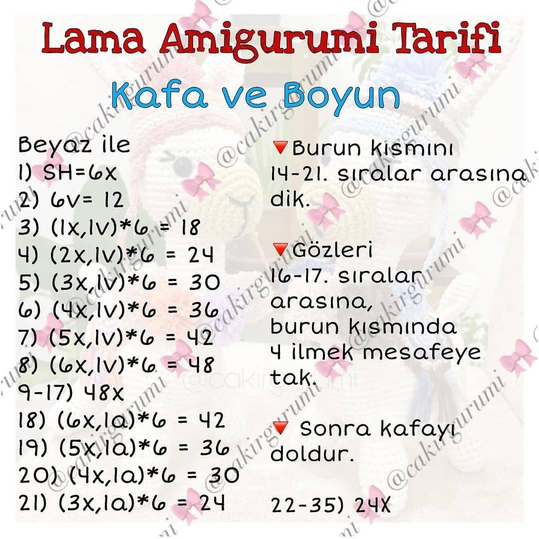 Ücretsiz LAMA Amigurumi Yapımı