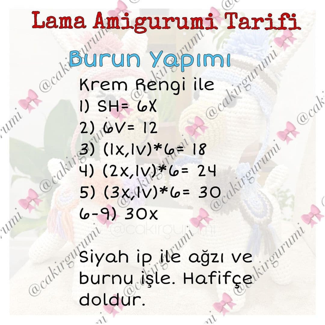 Ücretsiz LAMA Amigurumi Yapımı