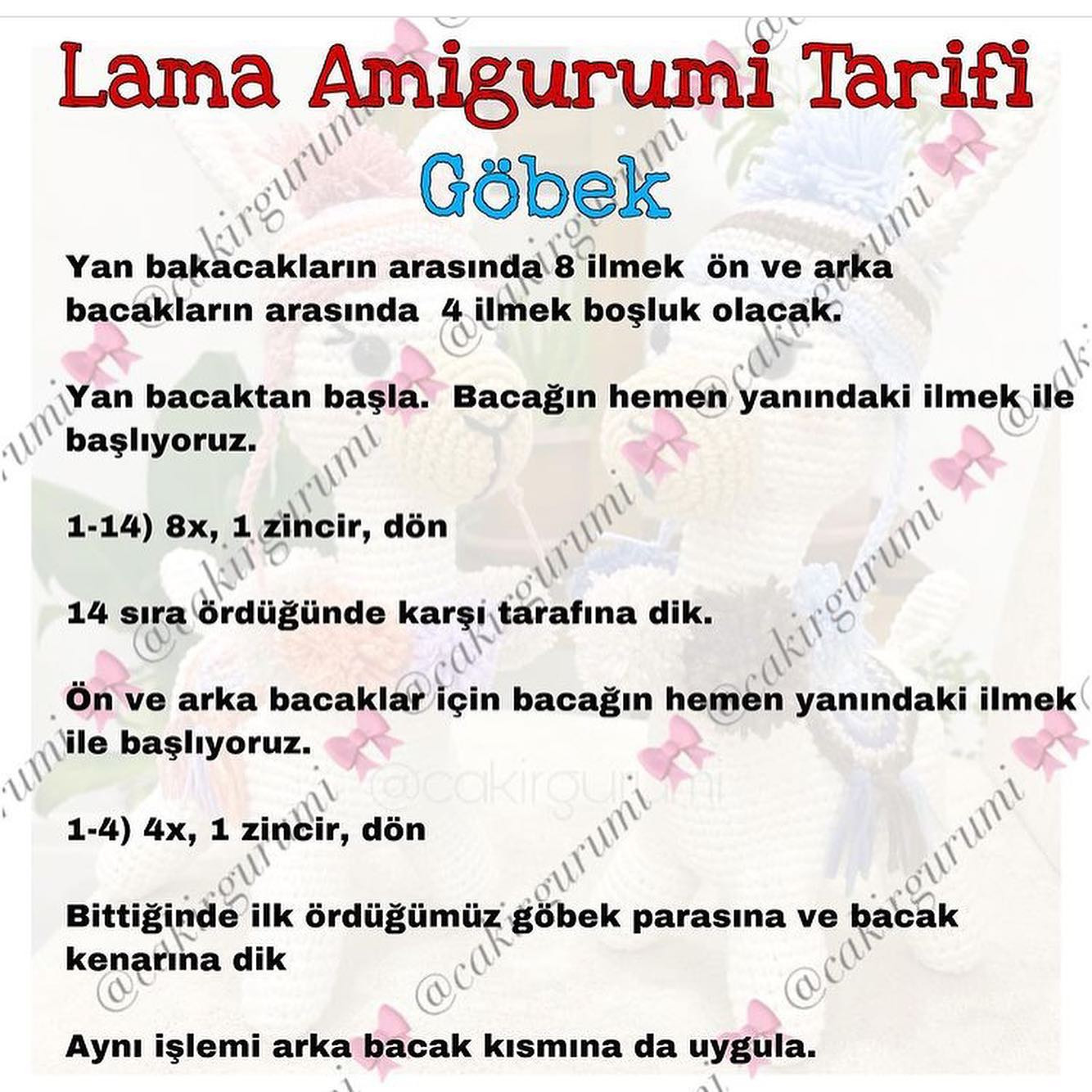 Ücretsiz LAMA Amigurumi Yapımı