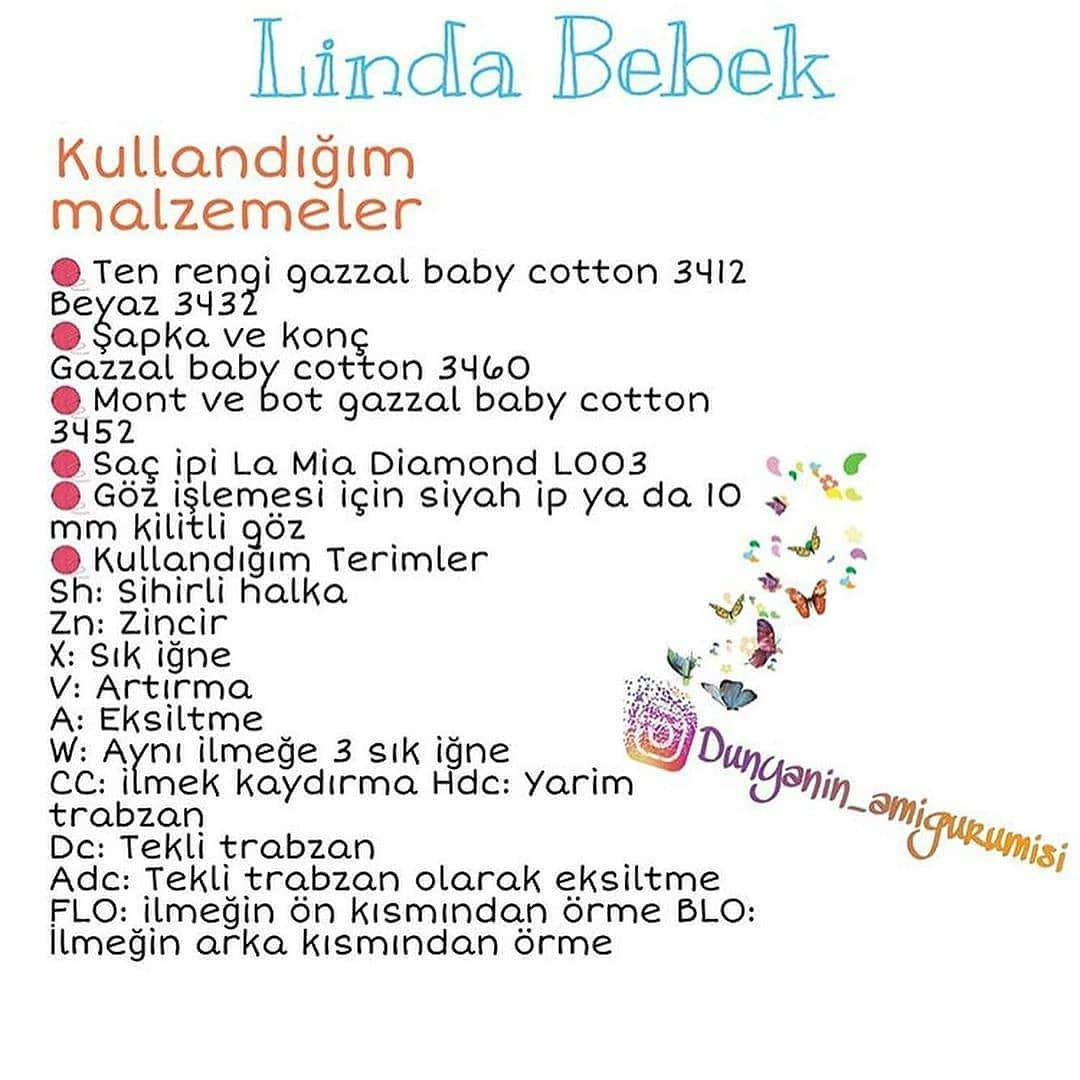 Ücretsiz Linda Bebek Amigurumi Şeması