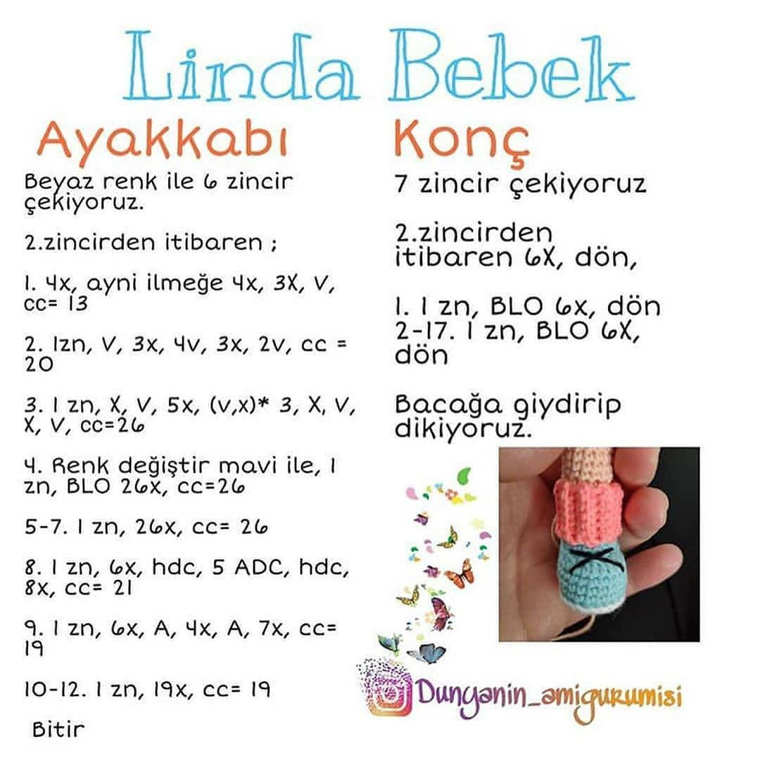 Ücretsiz Linda Bebek Amigurumi Şeması