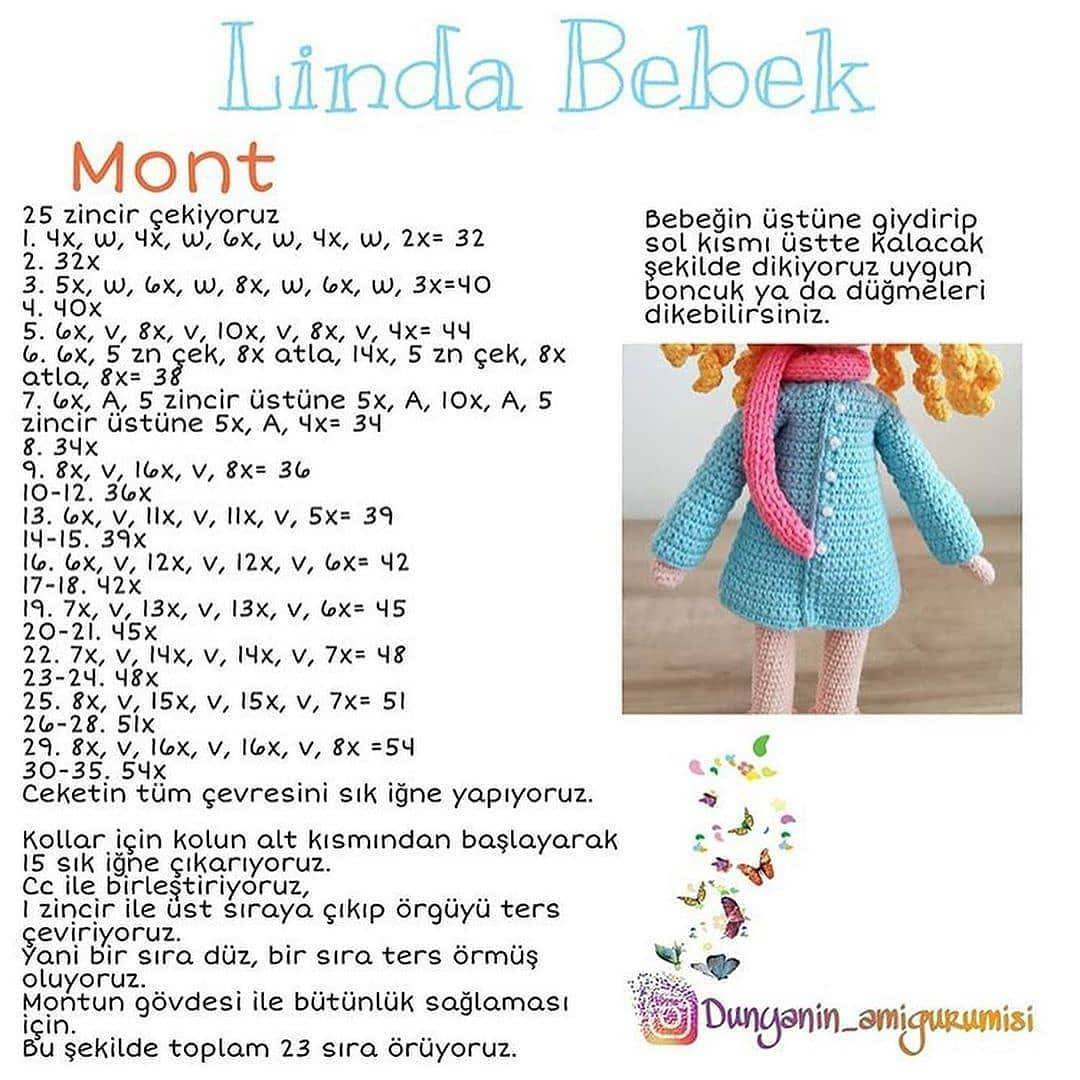 Ücretsiz Linda Bebek Amigurumi Şeması