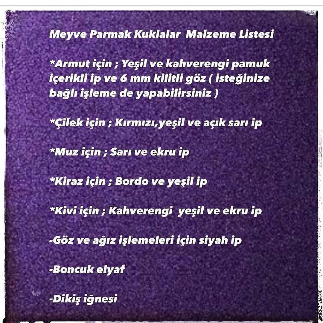 Ücretsiz meyve parmak kuklası tarifi