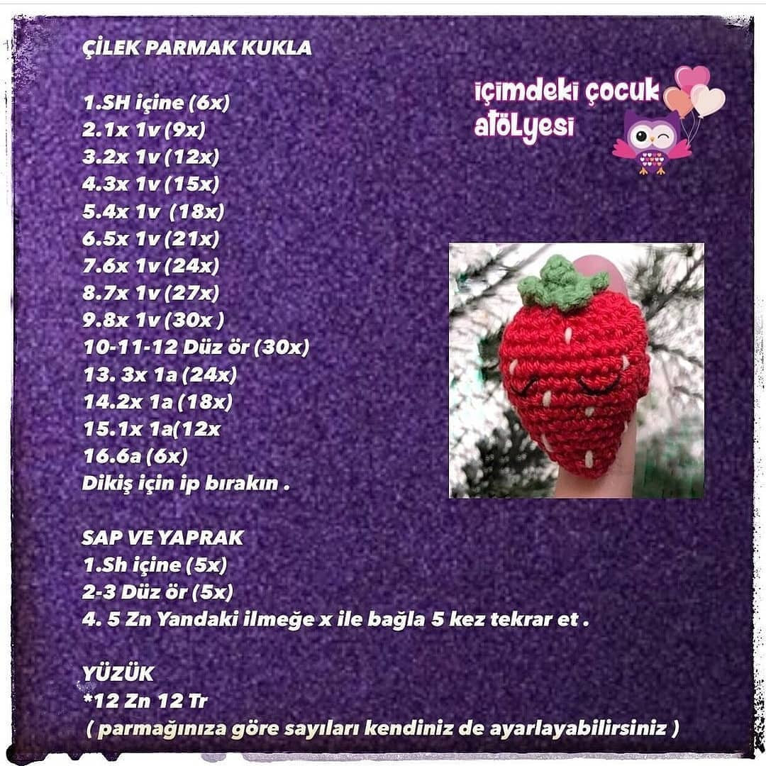 Ücretsiz meyve parmak kuklası tarifi
