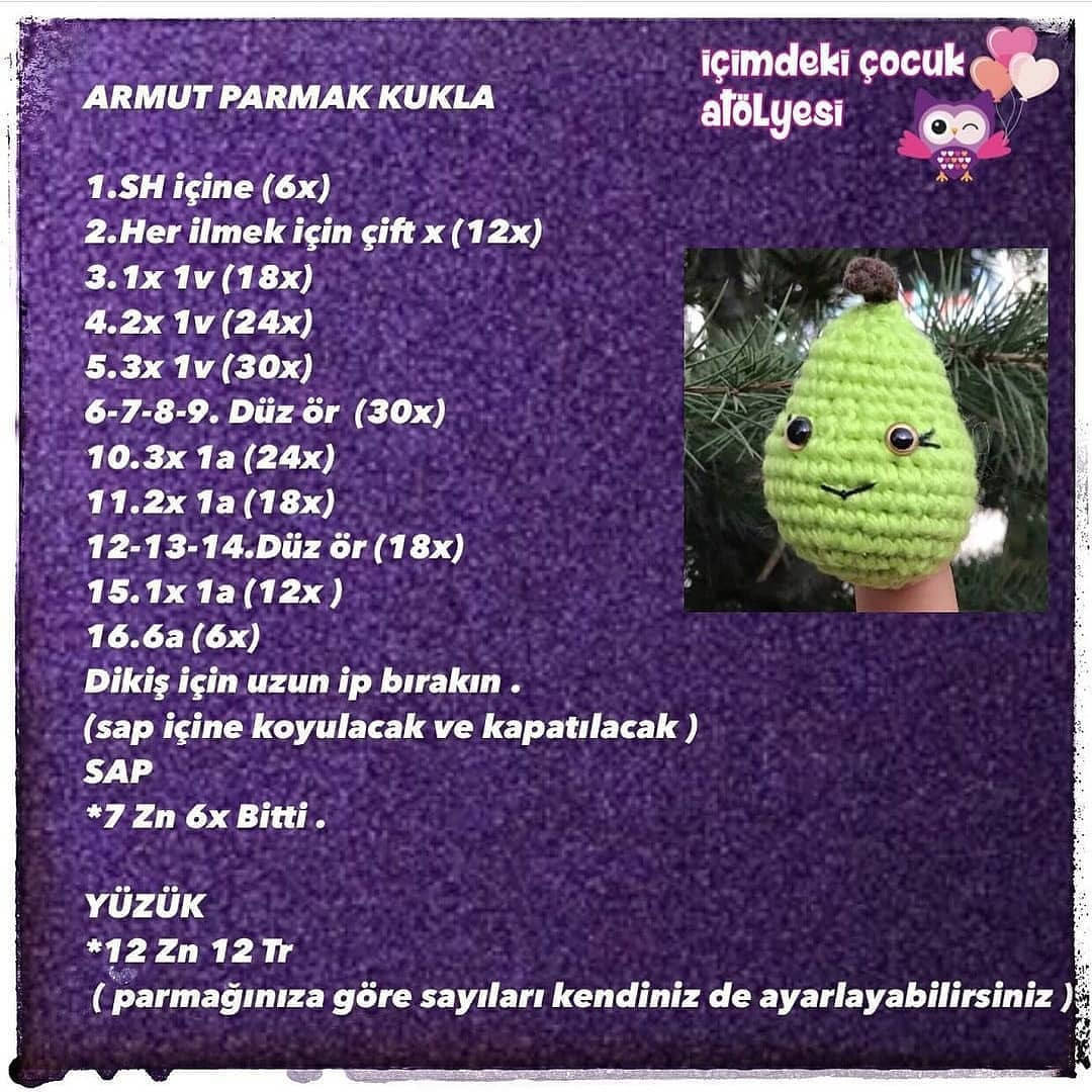 Ücretsiz meyve parmak kuklası tarifi