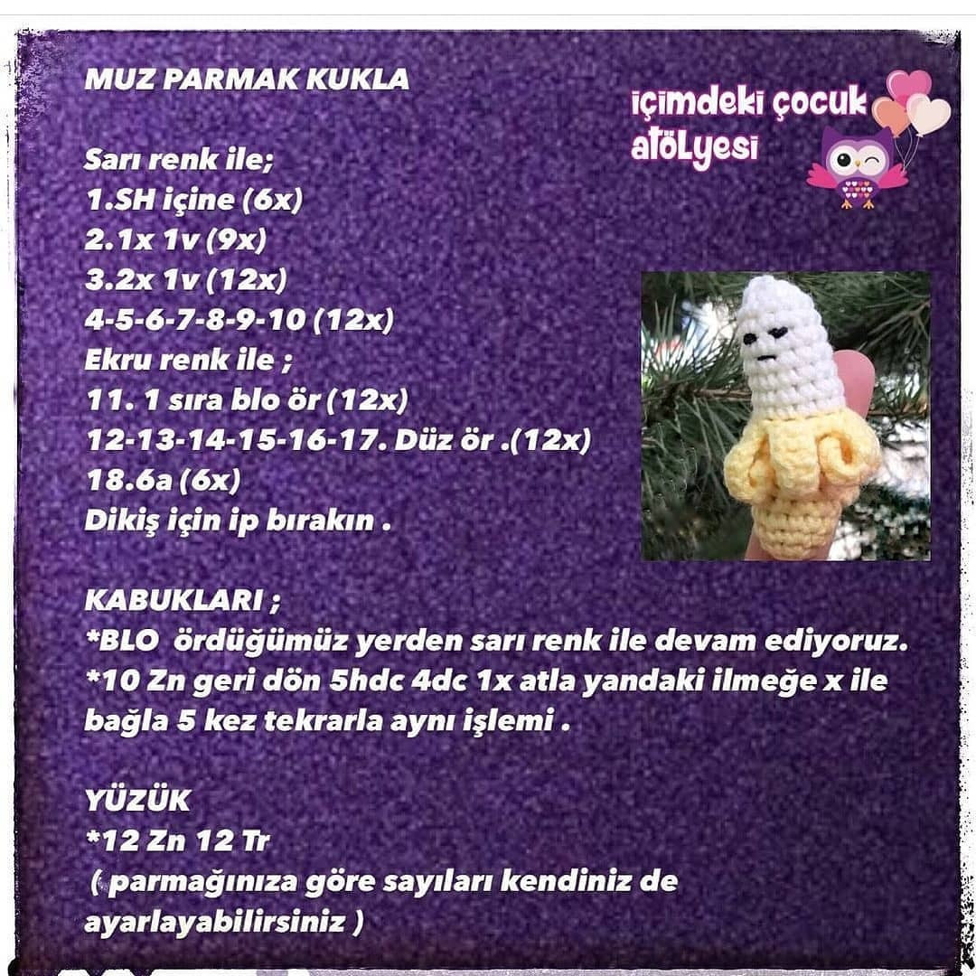 Ücretsiz meyve parmak kuklası tarifi