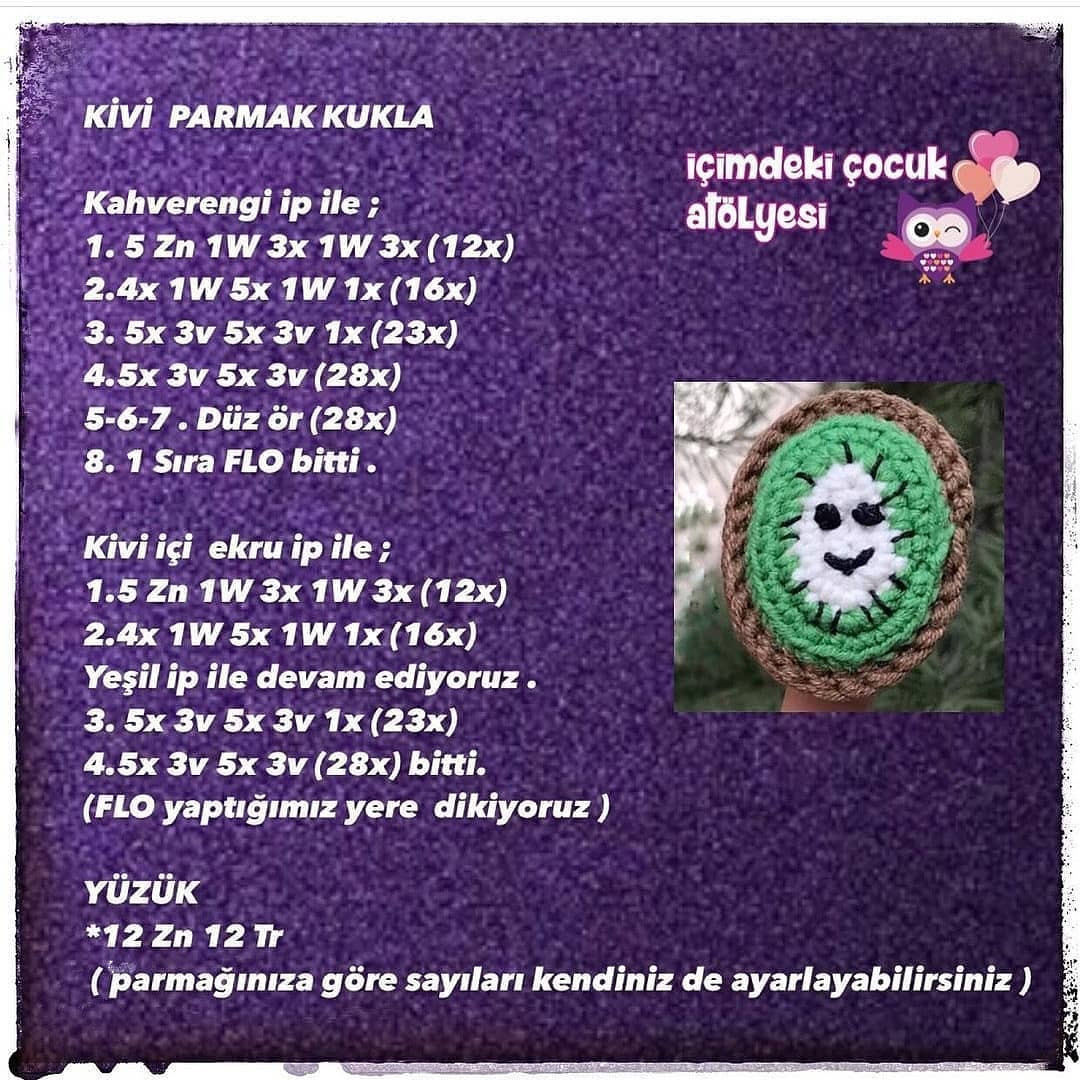 Ücretsiz meyve parmak kuklası tarifi