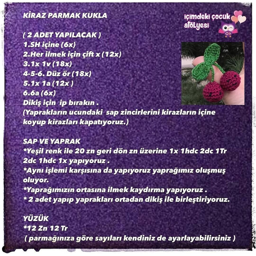 Ücretsiz meyve parmak kuklası tarifi