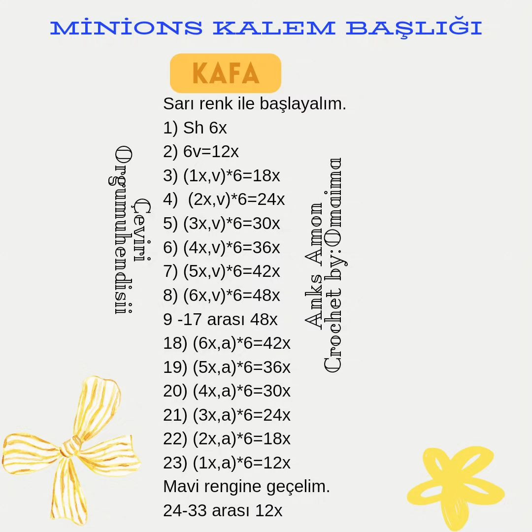 Ücretsiz Minyon Kalemlik Örgü Şeması
