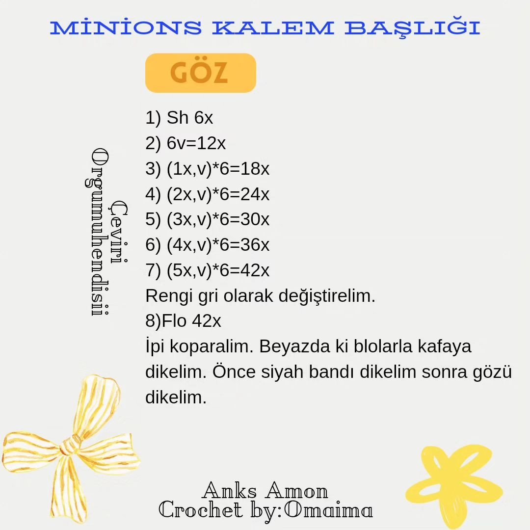 Ücretsiz Minyon Kalemlik Örgü Şeması