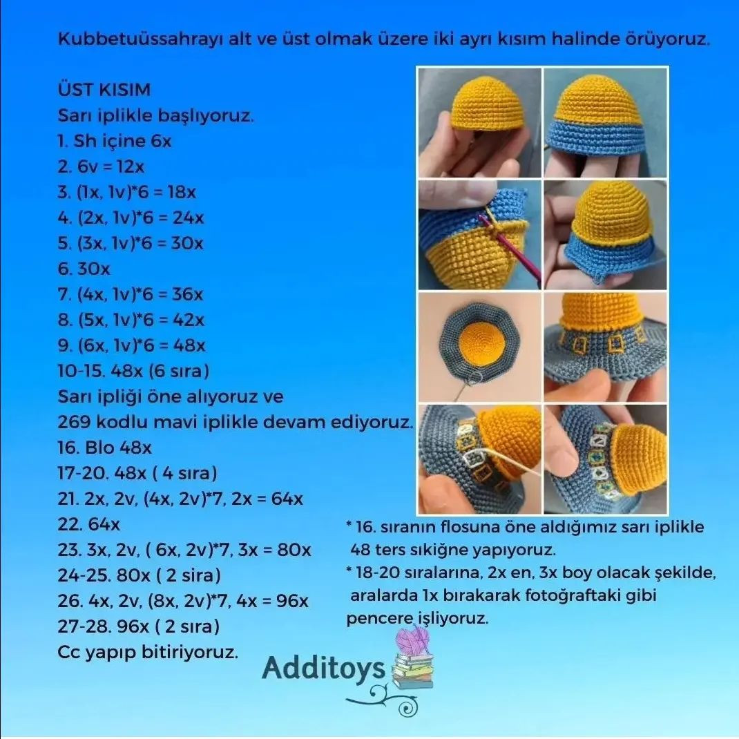 Ücretsiz Móc Örgü Şeması: Kudüs Kubbesi